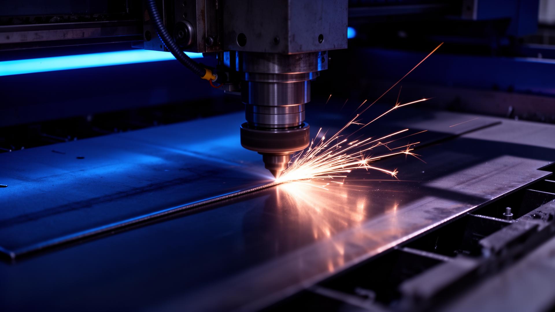 CNC laser cutter at work